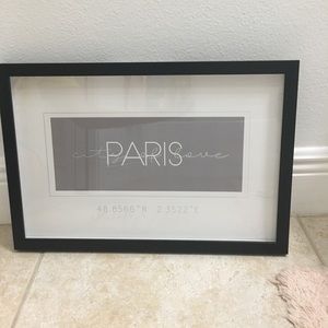Paris “city of love” picture frame.